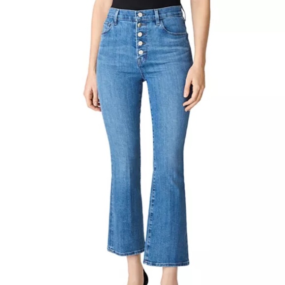New- J Brand Lillie High-Rise Crop Flare Jeans in Heart